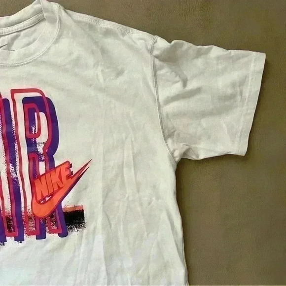 NIKE Air Logo Reissue T-Shirt M White Red Purple Max Retro 90's Loose - Picture 8 of 11